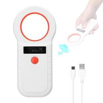 Pet Microchip Reader Scanner 2.4G/BT Wireless RFID Handheld Chip Scanner Rechargeable Animal Tags Scanner with OLED Display Support EMID FDX-B(ISO117
