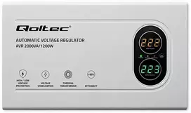 Qoltec Stabilizator napięcia avr 2000va | 1200w | toroidalny transformator
