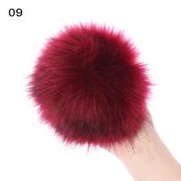 15cm Big Beanies Cap Pom Skullie Fur Pompom Imitation Knitted Hat 9