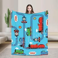 T-Thomas The Train Friends   Blanket  Warm Soft Print Plush Throw Blanket For Living Room Decorative Flannel Bedspread Bed Cover 30x40in