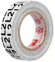 3M™ Temflex™ 1700P L2. Fazės žymėjimo juosta L2 15 mm x 10 m. Juoda juosta su baltu užrašu.