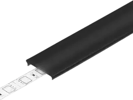LED juostos profilio dangtelis C6 CLICK, juodas, 3m