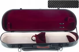 Fiberglass dėklas smuikui 4/4 Street M-case Juodas Point - Bordo