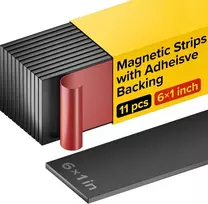 X-bet Magnet magnetinės juostelės su lipnia nugarėle - magnetinė juosta rankdarbiams - įrankių ir peilių magnetinės juostelės virtuvei, garažui ir sodui (11 vnt.)