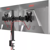 Duronic Steel Dm252 dvigubas Lcd Led monitoriaus stovo laikiklis su pakreipimu ir pasukimu (pakreipimas ±45° pasukimas 180° pasukimas 360°) + 2 metų garantija
