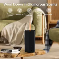 Aromaterapinis difuzorius belaidis su liepsnos efektu, difuzorius eteriniams aliejams, elektrinis kambario kvapas, automatinis išjungimas, ultragarsinis drėkintuvas namams, biurui, jogai, Spa