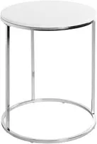 TV staliukas Haku Möbel staliukas šoninis chromas baltas mdf metalas matmenys aukštis 50 cm x skersmuo 40 cm stilius: modernus