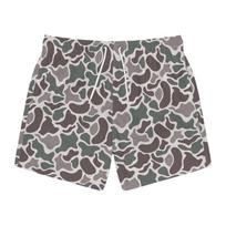 Hot Selling Top Camouflage Print Men Swim Trunks, Casual Beach Shorts, Lightweight Summer Swimwear for Vacation & Outdoor Use S white