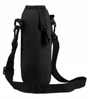 Neopreninis 750 ml talpos gertuvės dėklas, izoliuotas vandens butelis, juodas