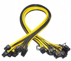 Pci-e Gpu 6pin male to 6+2pin 50cm Riser kabelis