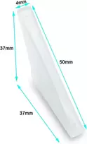 Ebamaz plastikiniai kampų apsaugos veidrodiniam stiklui arba metalo lakštams, 50 vnt. (4 x 37 mm)
