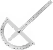 Metalo kampainis 0-180° su fiksavimo varžtu ir liniuote (150 mm)