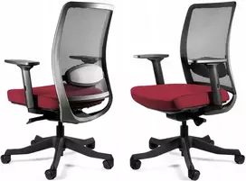 Komfortas ir stilius ergonomiška raudona biuro kėdė elegantiška pasukama