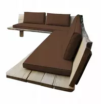 Čiužinys-pagalvė baldams iš palečių 120x60 ruda