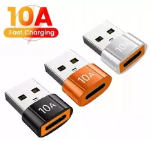 Adapteris konverteris otg usb 2.0 į usb type-c 10a fast charging