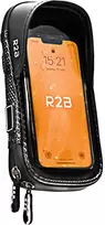 R2b vandeniui atsparus telefono laikiklis dviračiui – universalus telefono laikiklis dviračiui, ypač tvirtas dizainas, telefono laikiklis dviračiui skirtas kalnų dviračiams, motociklams ir paspirtukams, 360 laipsnių pasukimas