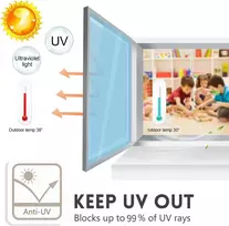 Veidrodinė plėvelė, lipni langų plėvelė, apsauga nuo saulės, privati plėvelė, atspindinti apsauga nuo saulės, uv apsauga biurui ir namams (juoda/sidabrinė, 60 x 200 cm)