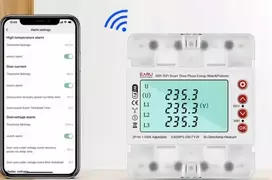Elektros energijos skaitiklis 3 fazių 100a 400v Tuya Wifi Din 2 krypčių Pv Smartlife