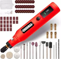 Chokmax mini belaidis rotacinis įrankis su darbiniu ekranu, 3 greičių šlifavimo rinkinys su 72 priedais, usb-c įkrovimo įrankis šlifavimui, poliravimui, graviravimui ir smulkiems darbams