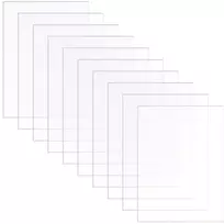Xinstroe akrilo lakštas, 10 vnt. rinkinys, akrilinis stiklas, skaidrus organinis stiklas, pjaustytas skaidrus plastikinis lakštas, 2 mm storio akrilo lakštas, 178 x 127 mm