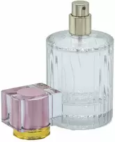 Elegantiškas stiklinis buteliukas 50 ml Purškiklis Rožinis Kamštelis Atomizeris kvepalams