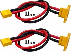 2 vnt. paauksuotas Xt60e-f lizdas į Xt60 kištuko adapterio ilgintuvą 30 cm 12awg laidas Rc modelio dronui (xt60e-f lizdas į Xt60 kištuką)