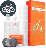 Luxshield E Bike dažų apsauginė plėvelė, skirta Ebike, Pedelec, elektriniams dviračiams, E-bike, Mtb ir kt. – 20 dalių rėmo rinkinys apsaugai nuo akmenų – lipni, skaidri