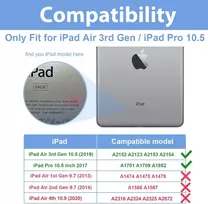 Procase apsauginis stiklas, skirtas Ipad Air 10.5 Inch (3rd Gen) 2019 / Ipad Pro 10.5 Inch 2017, apsauginė ekrano plėvelė, skaidri