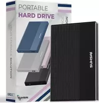 Suhsai išorinis kietasis diskas 320gb išorinis atsarginis diskas usb 3.0 didelės spartos duomenų perdavimo kietasis diskas, suderinamas su mac nešiojamuoju kompiuteriu, stacionariu kompiuteriu, žaidimų konsole (juodas)