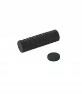 Neodimio magnetas 10x2 mm N38, epoksiduotas (juodas), 50 vnt.