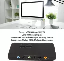Stiprintuvas Zunate išorinė usb 7.1 garso plokštė, usb dac ir stiprintuvo garso plokštė, du 3.5 mm mikrofono įėjimai, optinė įvestis, optinė išvestis, skirta pc nešiojamojo kompiuterio garsiakalbių sistemai