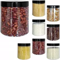 8 vnt. 750ml Pet talpyklės maistui, arbatai, kavai, miltams