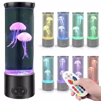 Led lavos lempa fantasy jellyfish, realistiška akvariumo lempa su medūzomis