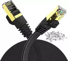 Veetop Cat 7 Ethernet kabelis, plokščias, 10Gbps, 5m