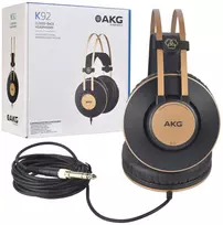 Rudos ir juodos spalvos laidinės ausinės Akg K92