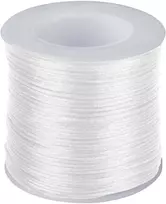 Nailoninė virvė 55 m x 1,5 mm balta pinta virvė nailoninė juvelyrinė juosta neelastingas nailoninis siūlas atspari plyšimui virvė satinas karolių vėriniams apyrankėms kiniškiems mazgų amatams juvelyrinių dirbinių gamybai