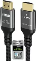 Ubluker 10k 8k 4k Hdmi 2.1 kabelis, 7.5 m, sertifikuotas itin didelės spartos Hdmi kabelis, 4k@120 Hz/144 Hz, 8k@60 Hz, 48Gbps, Earc Hdr10+ Hdcp 2.3, suderinamas su Mac, garso juostomis, žaidimų kompiuteriu, Tv, Ps5, XBOX