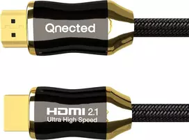 Qnected hdmi 2.1 kabelis 1.5 metro, itin didelis greitis, 4k 120hz ir 144hz, 8k 60hz ultra hd, 48gbps, tinkamas ps5, XBOX series x & s, anglies juoda