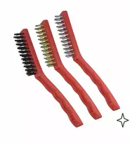 Tech Dedra Šepečių rinkinys 3 eilių žalvaris plienas nailonas 225mm 2001p71