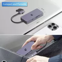 Ootday Usb C šakotuvas, multiportinis adapteris Usb C į Hdmi 4k, 6 viename Usb C skirstytuvas nešiojamam kompiuteriui, Surface Pro 8, Usb 3.0, 100w Pd, Sd/tf kortelių skaitytuvas