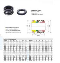 Tinka veleno skersmuo 30/32/33/35/38/40/42/43/45/48mm SiC/SiC žiedas Mechaninis sandariklis Veleno sandariklis MG1/109 Vandens siurblys 40mm