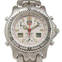 TAG HEUER cell Watches CG1111-0 WhiteDial Stainless Steel Quartz Chronograph mens Used