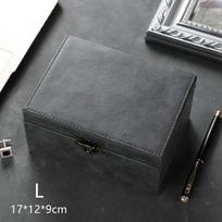 S/L Faraday RFID Signal Block Shield Box Radiation-proof Safety Car Key Storage Box Phone Bank Card Anti-Theft Box Protector L gray