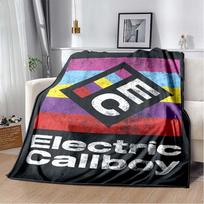Elektrinės merginų grupės „Callboy“ pliušinis pledas, Roko ir Roll muzikos gerbėjams, Tinka svetainei ir miegamajam, Šiltas ir minkštas 80cm x 120cm gray