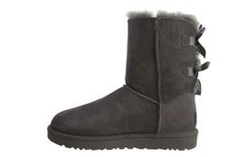 Women's Boots UGG Mini Bailey Bow Ii Boot Fleece Lined Gray Women's 37 black
