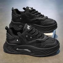 Hot selling men's white shoes fashionable and trendy thick soled sports shoes campus style student casual running shoes sneakers 44 juoda