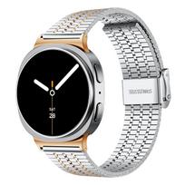 Metalinė apyrankė Samsung Galaxy Watch 8 40mm 44mm 8Classic 46mm Ultra (2025 m) 47 mm nerūdijančio plieno apyrankė „Galaxy Watch“ laikrodžiui Galaxy Ultra 47mm gray
