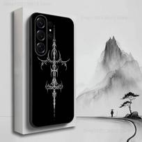 Cyber Sigil Cross Gothic Case For Samsung S22,S25,Ultra,S24,S23,FE,S20,S10,Plus,S21,S9,Lite,Soft Silicone Black SamsungS10lite white