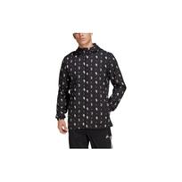 Adidas SS22 Vienspalvė su logotipu Visas spaudas Ilgomis rankovėmis su gobtuvu Striukė Vyriška Viršutinis drabužis Juoda HB6013 XXL black