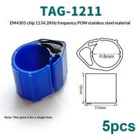 5Pcs 134.2Khz Em4305 Chip Id Rfid Pigeon Ring Tag Hitag Foot Band Racing Tags Abs Waterproof For Tracking Animal Management